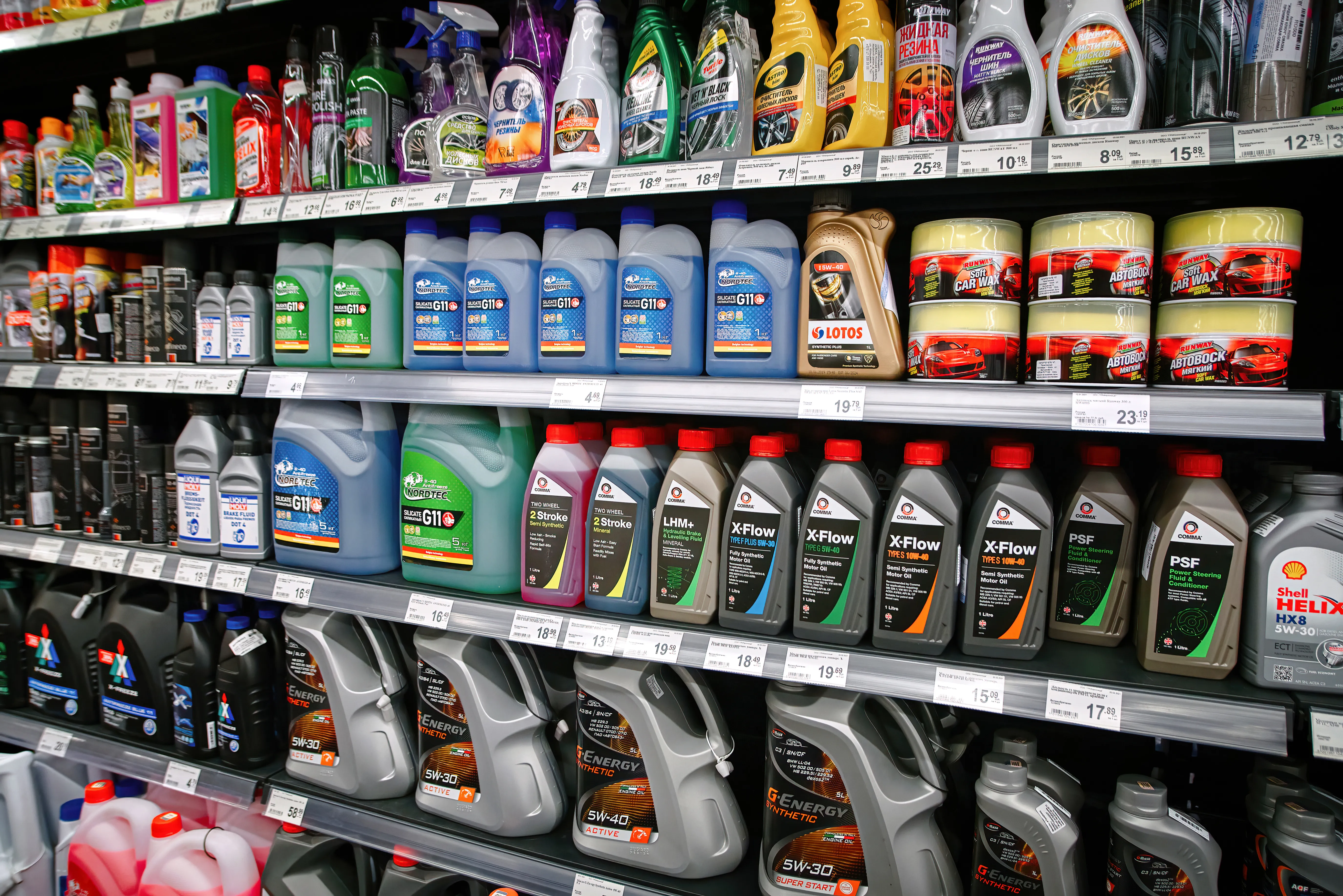 bottles of oil
